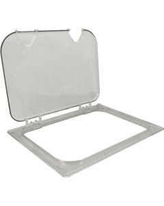 Lid(Ez Access, Half, Clear, Notch for Carlisle Foodservice Products