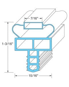 Door Gasket 10 3/8" X 21 7/8" for Randell - Part# IN-GSK1040